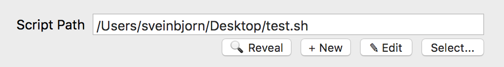 Platypus Script Path